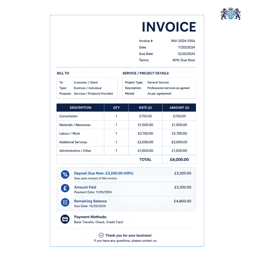 Example of Partial Payment