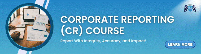 Corporate Reporting (CR) Course Corporate Reporting (CR) Course