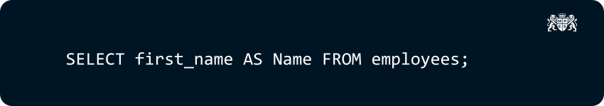 SQL alias SQL alias